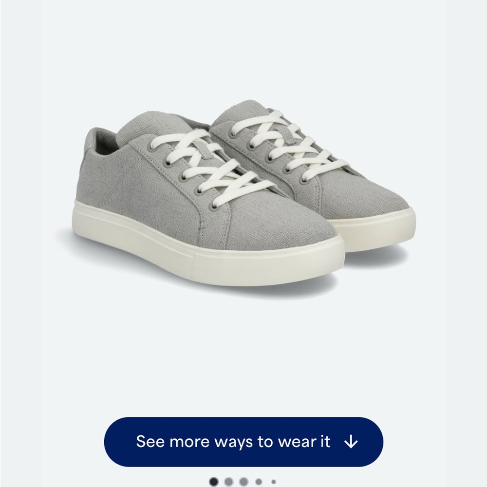 Toms Light Gray Sneakers with Cream Details